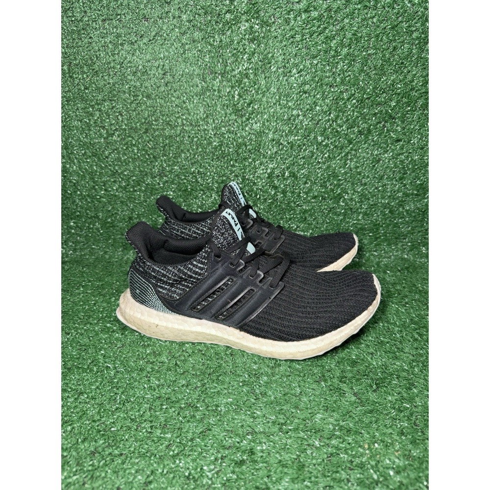 adidas Ultra Boost 4.0 Parley Men Size 8 Black Blue Running Shoe Comfort Sneaker